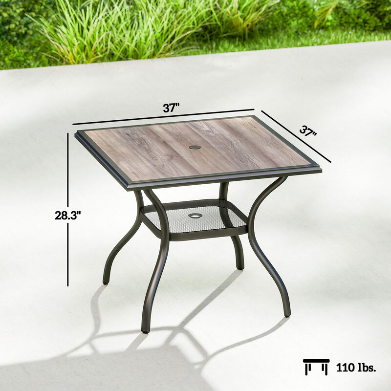 Hivvago 37" Square Patio Dining Table for 4 image number 2