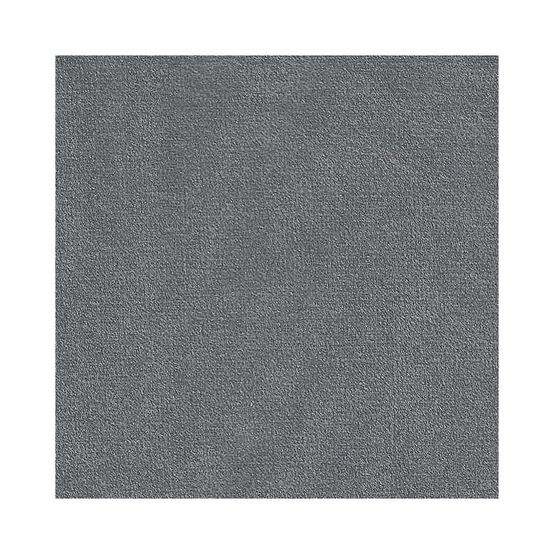 Poundex Adjustable V-Stitch Headboard Twin Bed Frame in Gray Velvet