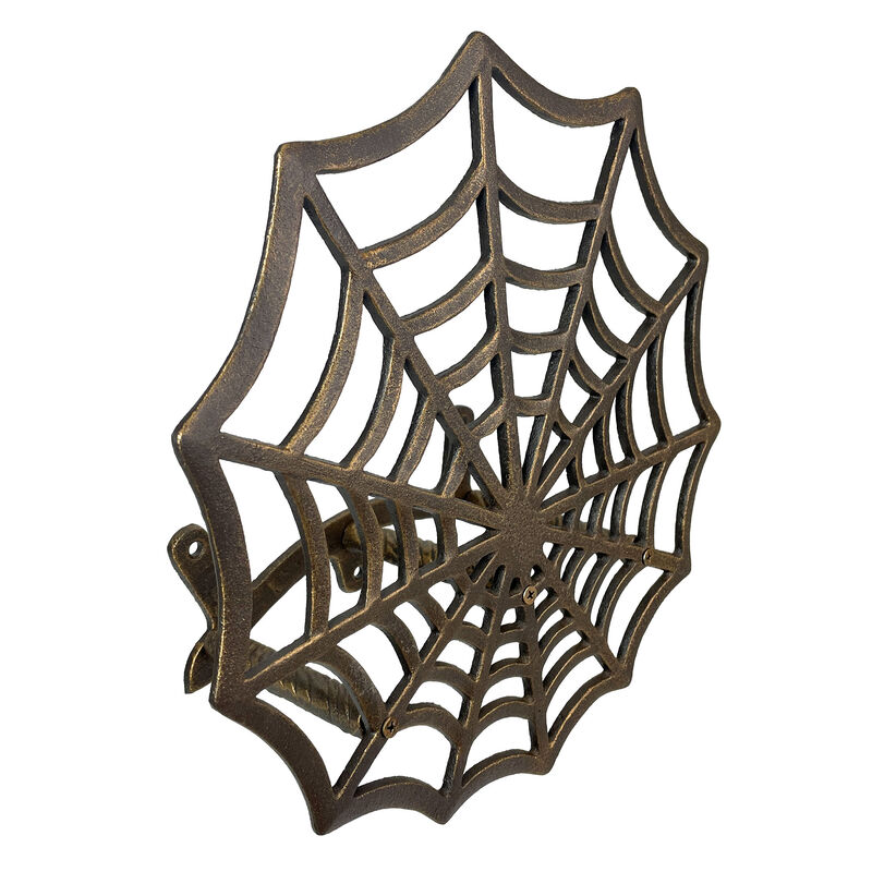 Spider Web XL Cast Iron Hose Holder, Bronze Outdoor Wall Mount image number 0