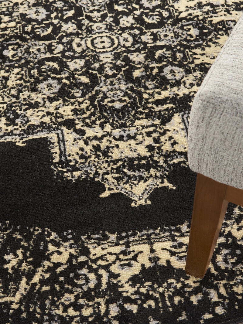 Grafix GRF14 Black 4' x Round Rug