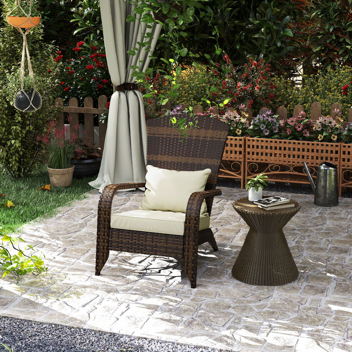 Hivvago Patio Adirondack Chair with Cushions and Curved Back
