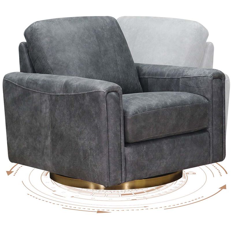 Hayward Swivel Leather Chair