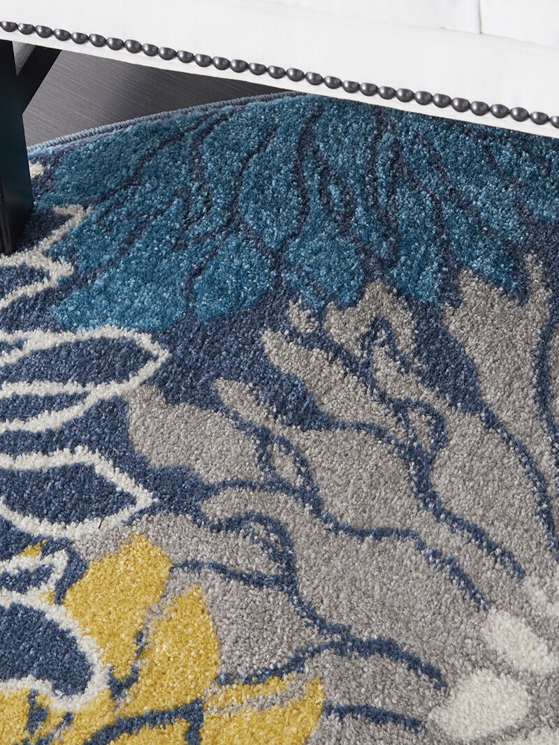 Passion PSN17 Blue 5'3" x 7'3" Rug image number 7