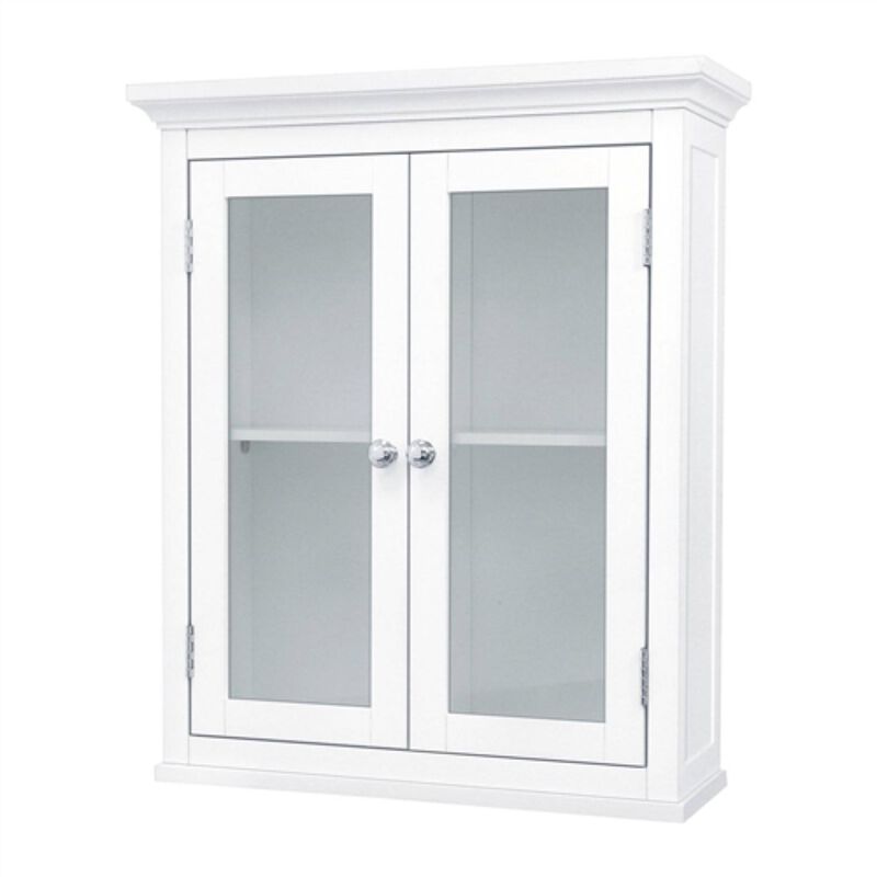 Hivvago Classic 2 Door Bathroom Wall Cabinet in White Finish