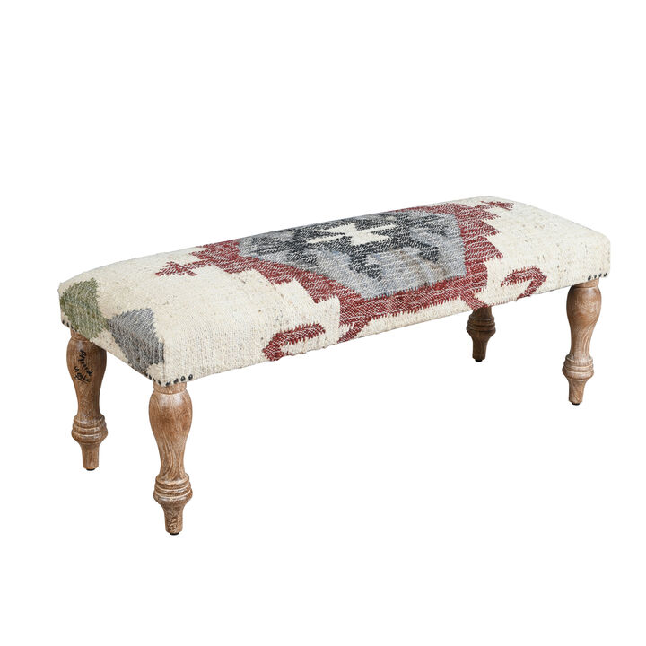 Athena Southwestern Kilim Accent Bench