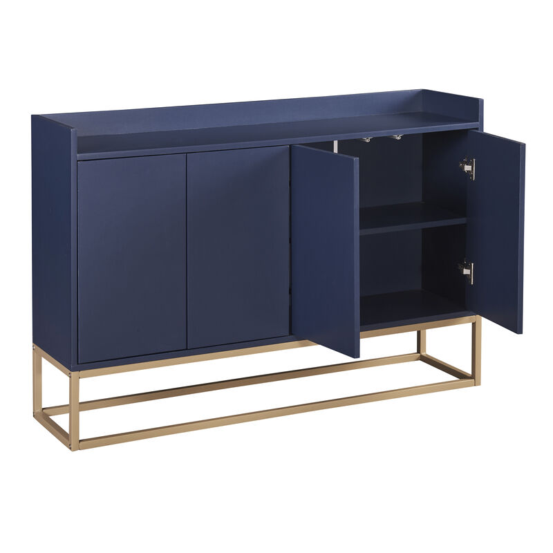 Whisen Modern Sideboard Elegant Buffet Cabinet with Large Storage Space - Navy