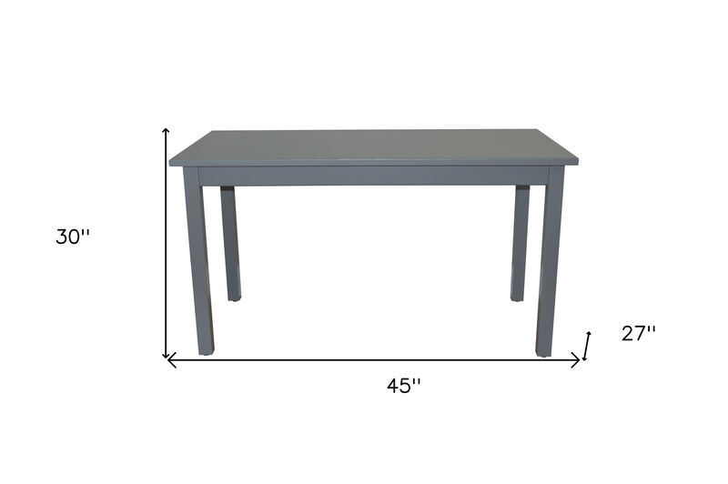 HomeRoots 48" Gray Solid Wood Dining Table