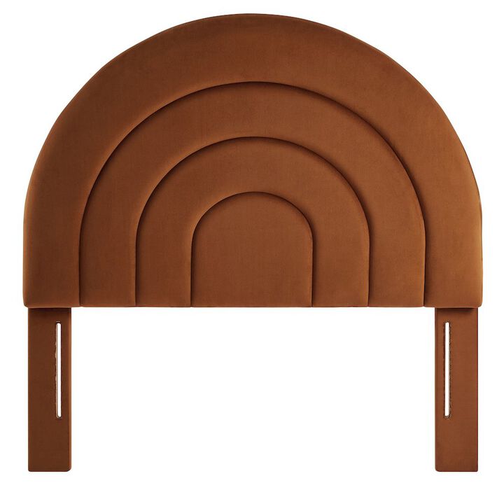 Solana Arched Performance Velvet Twin Headboard