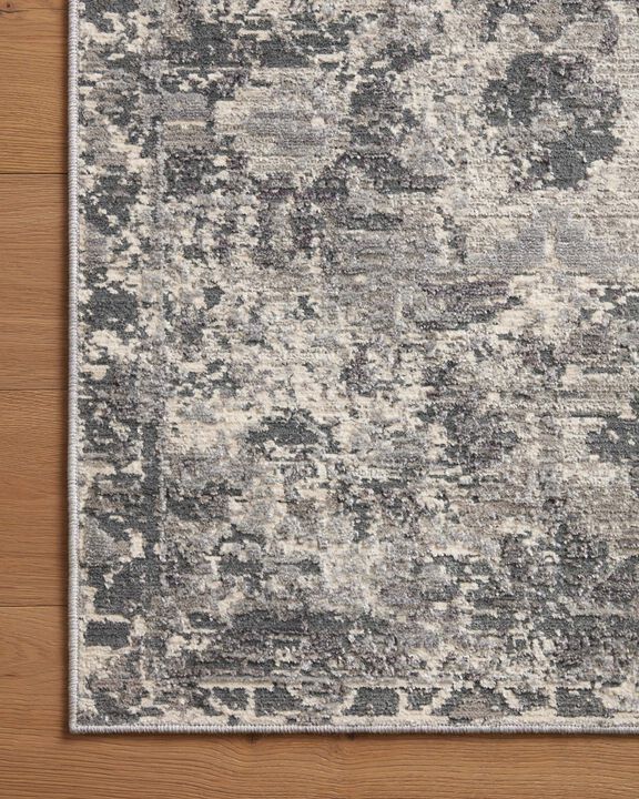 Indra INA04 18" Sample Charcoal/Silver Rug