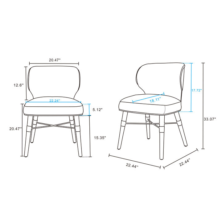 Strine Gray Dining Chairs (Set of 2)