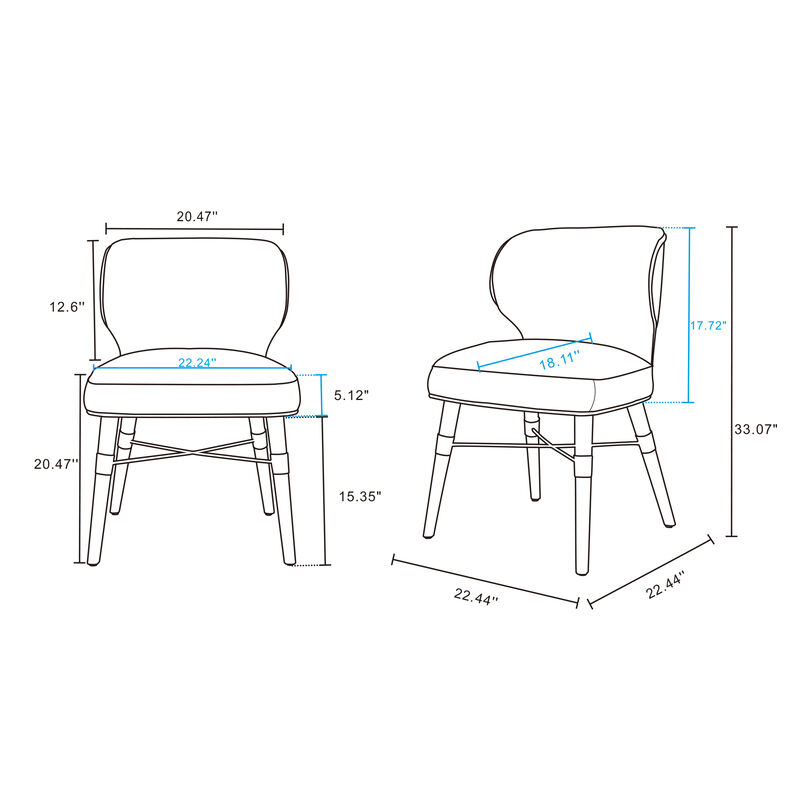 Strine Gray Dining Chairs (Set of 2)