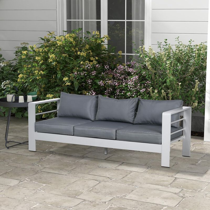Aluminum Outdoor Sofa With Wide Armrest