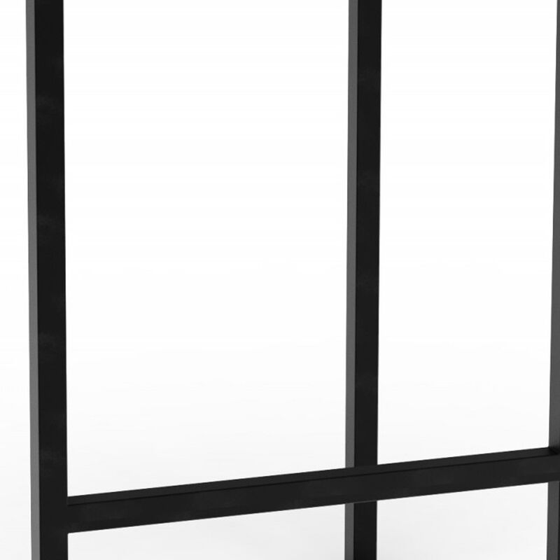 Metal Iron Backless Bar Chair, Counter Height Stool with Footrest for Dining Area