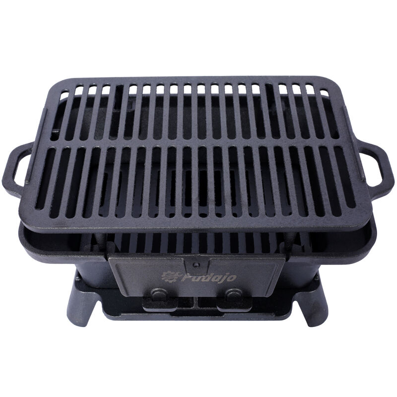 Streamdale Oval Cast Iron Grill: Outdoor Charcoal Grill & Skillet