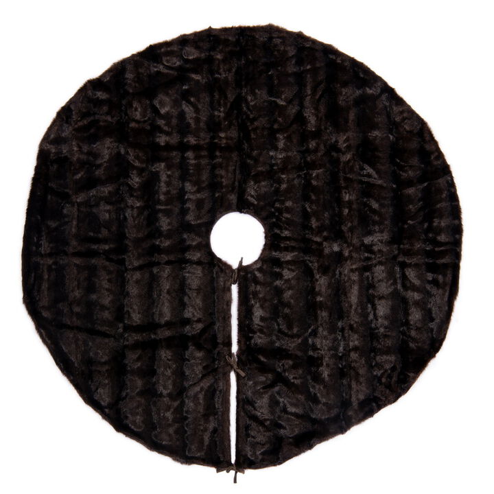Vickerman 60" Cocoa Mink Faux Fur Tree Skirt