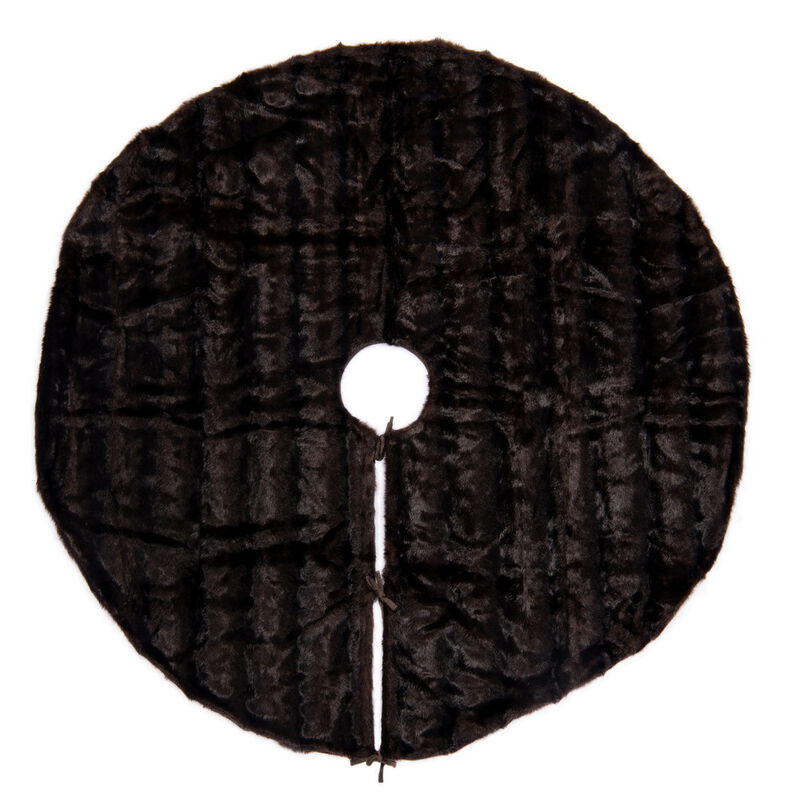 Vickerman 60" Cocoa Mink Faux Fur Tree Skirt image number 0