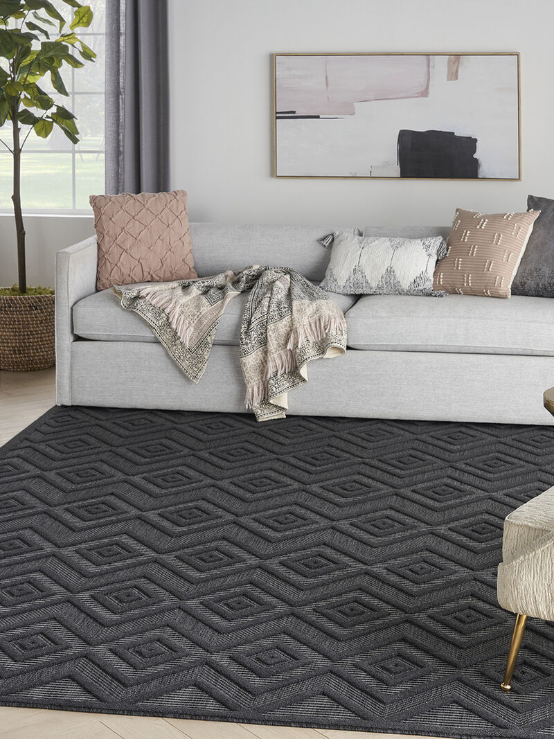 Versatile NRV01 Charcoal/Black 9' x 12' Rug