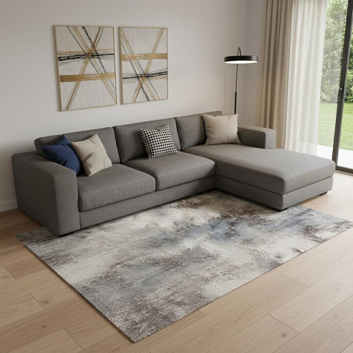 HomeRoots Abstract Power Loom Area Rug