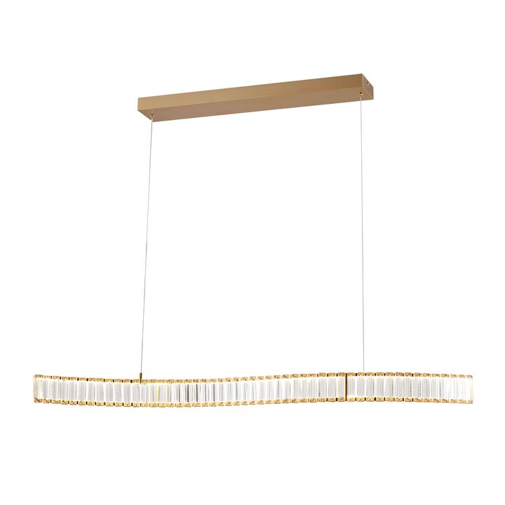 Alexandria Chandelier Gold Crystal Integrated LED CC Technology
