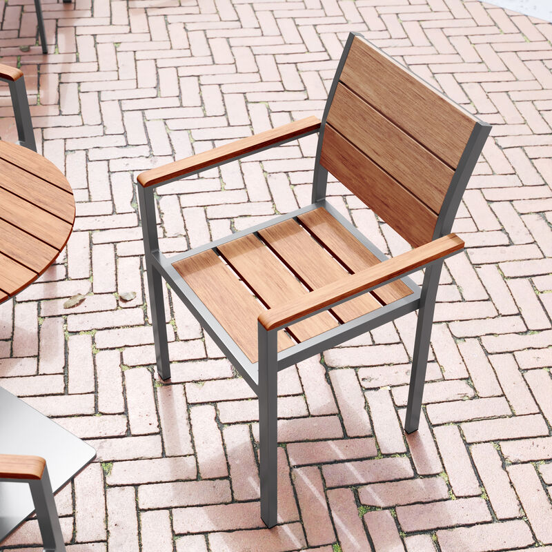 Faux Teak Restaurant Chairs