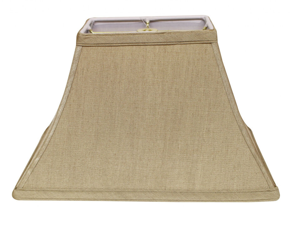 Hivvago 16" Pale Brown Rectangle Bell No Slub Lampshade