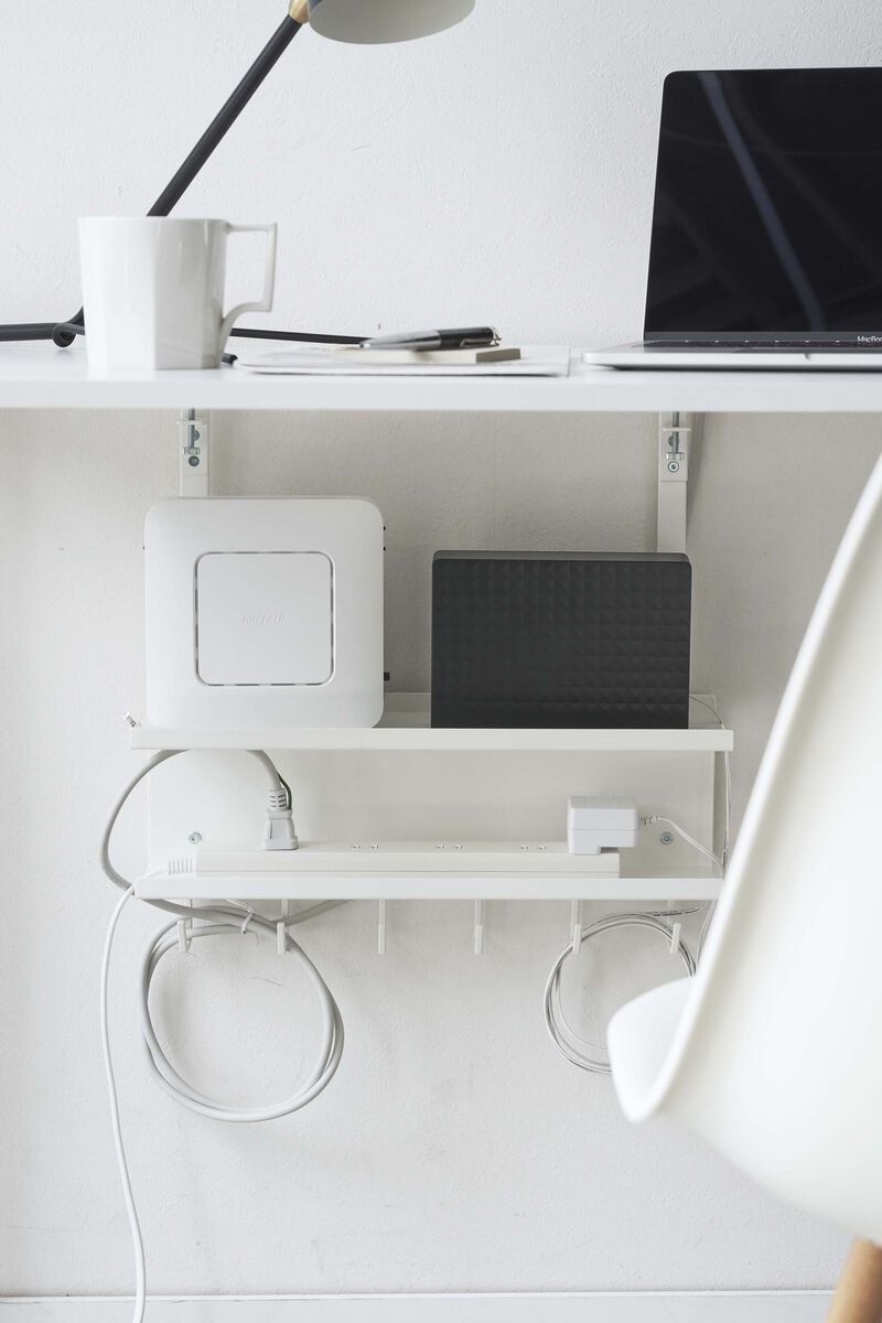 Under-Desk Cable & Router Storage Rack