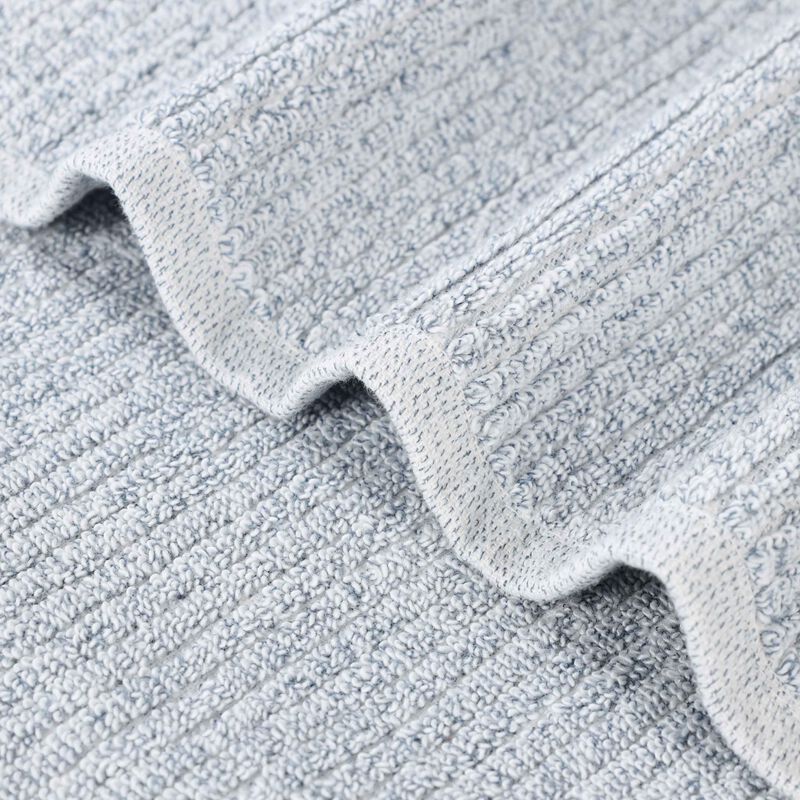 Set of 6 Cotton Blend Hand Towels with Textured Ribbed Design image number 2