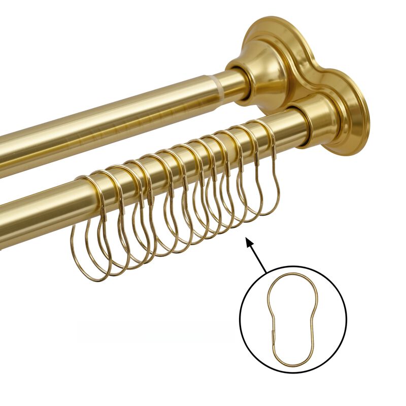 Adjustable 72 Proof Aluminum Double Shower Curtain Rods image number 0