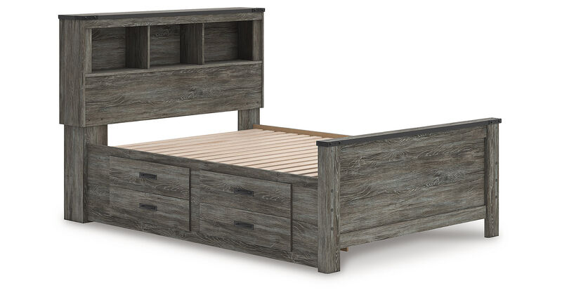 Frandern Full Bookcase Panel Bed with Storage image number 2