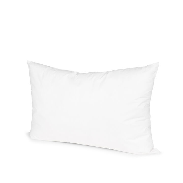 HomeRoots 15" X 23" White Cotton Down Blend Throw Pillow Insert