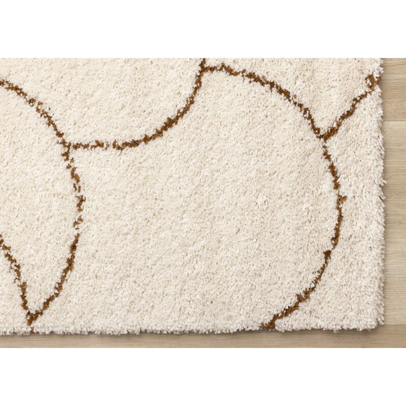Novelle Home Madison Cream Brown Soft Arches Shag Rug, 5'3 x 7'7 image number 5
