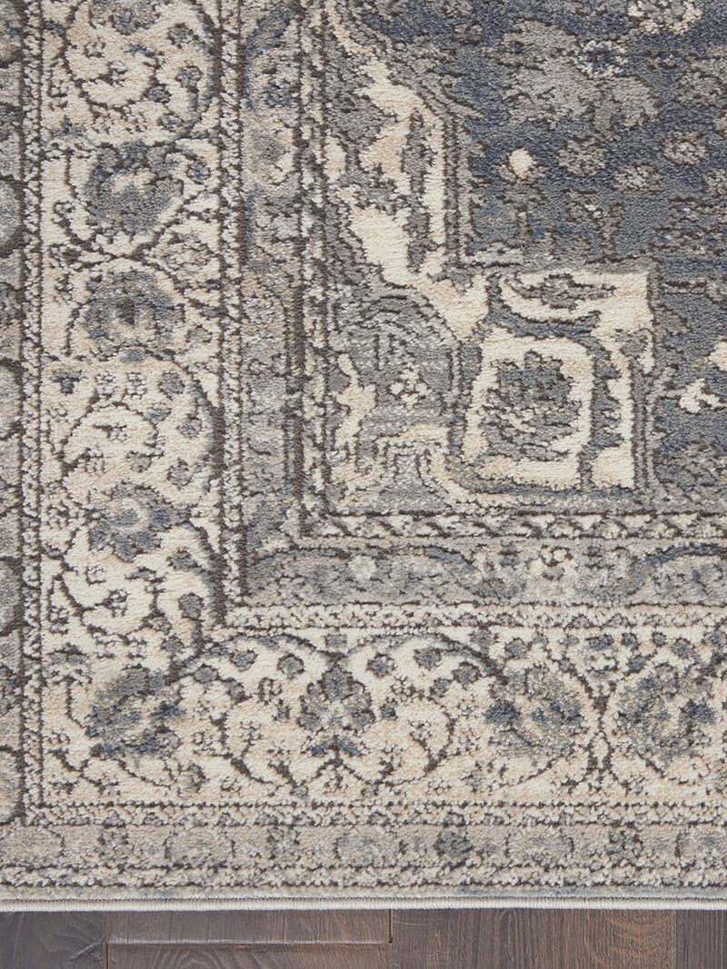 Quarry QUA07 Gray/Ivory 2'2" x 7'6" Rug image number 2
