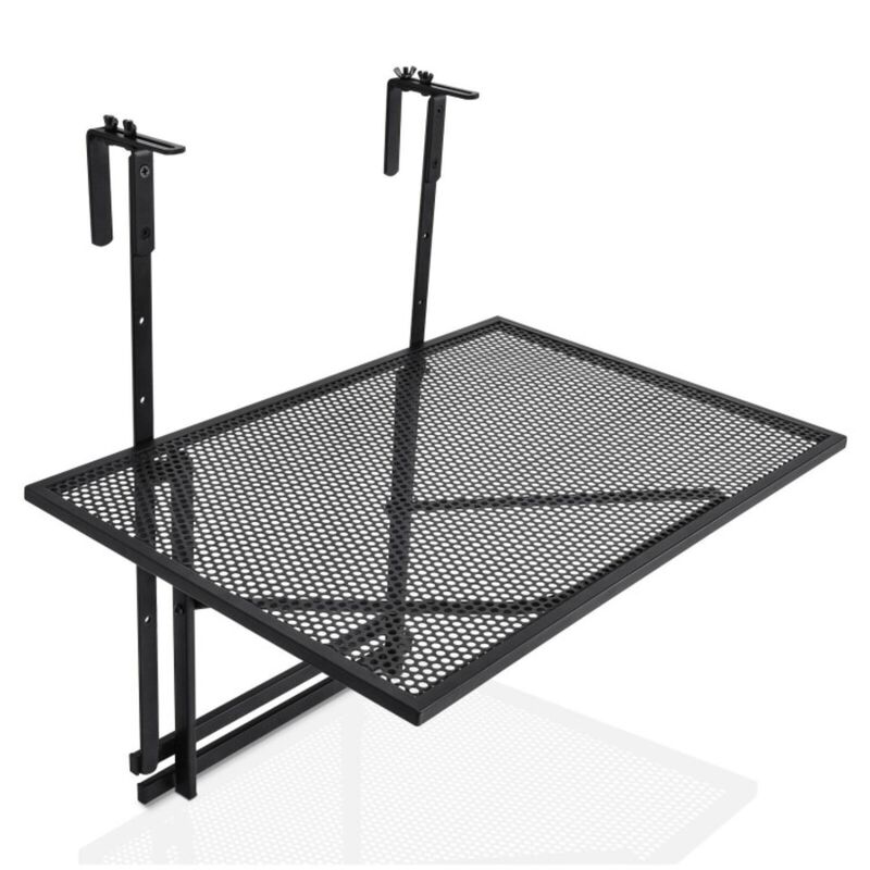 Hivvago Railing Folding Table with 5-Level Adjustable Heights