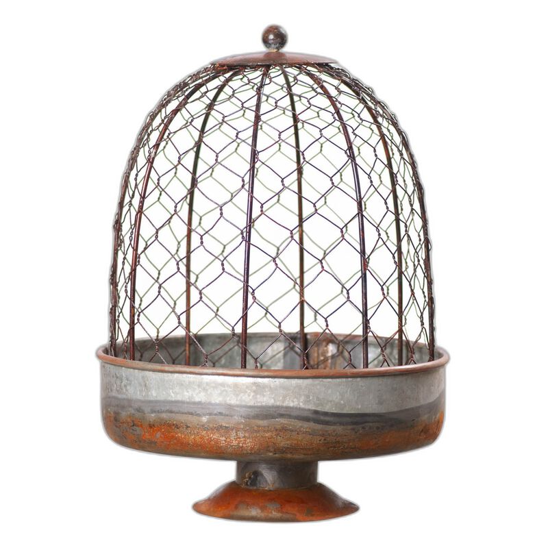 Irvins Country Tinware Chicken Wire Dome Planter image number 0