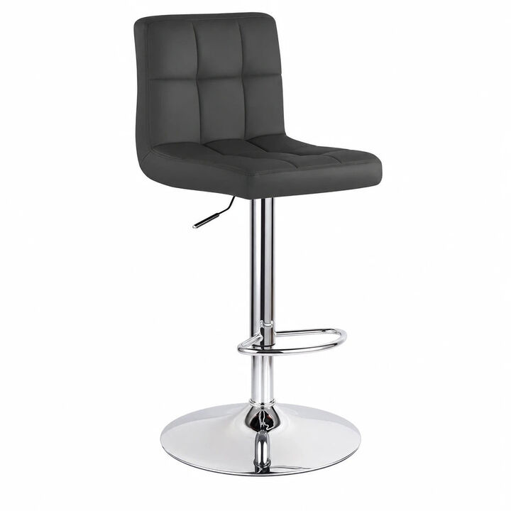 Leather Swivel Bar Stools Set of 2, Durable Adjustable Counter Height Stools with Thickened Backrest, Lightweight Iron Frame 360&deg; Kitchen Island Chairs