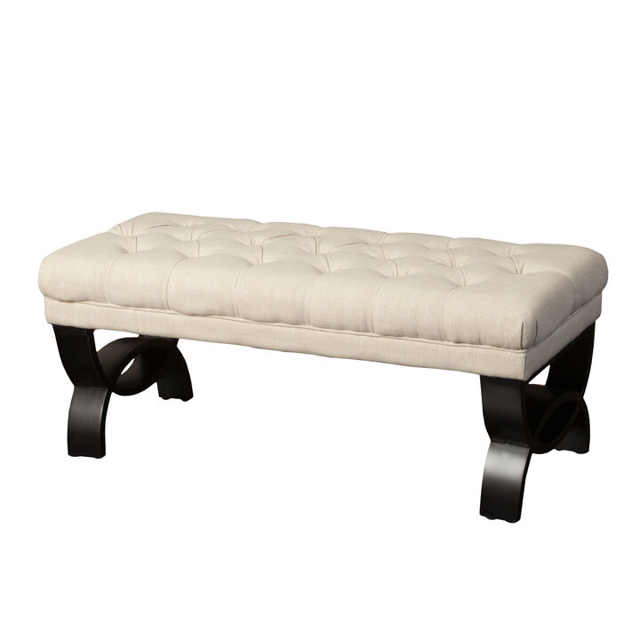 Merax Ottoman Bench with Solid wood legs
