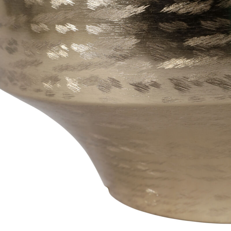 S/2 9/11" Metal Planters, Gold image number 4