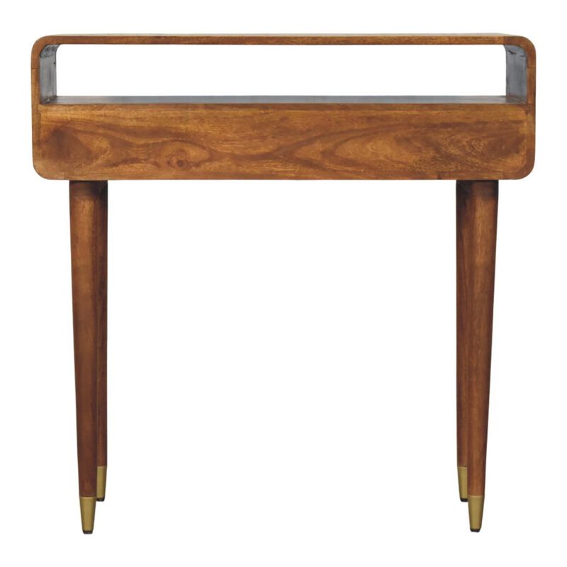 Artisan Furniture Solid Wood Valenza Curved Console Table, Brown image number 8