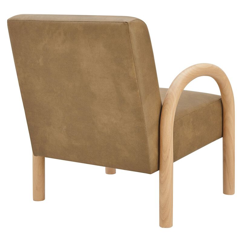 Lunet Faux Leather Upholstered Accent Chair image number 4