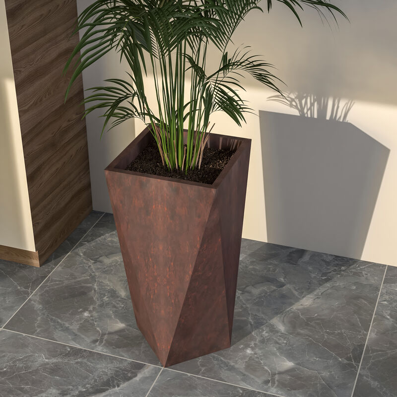 LeisureMod Aloe Series Fiberstone and MgO Clay 35" Planter