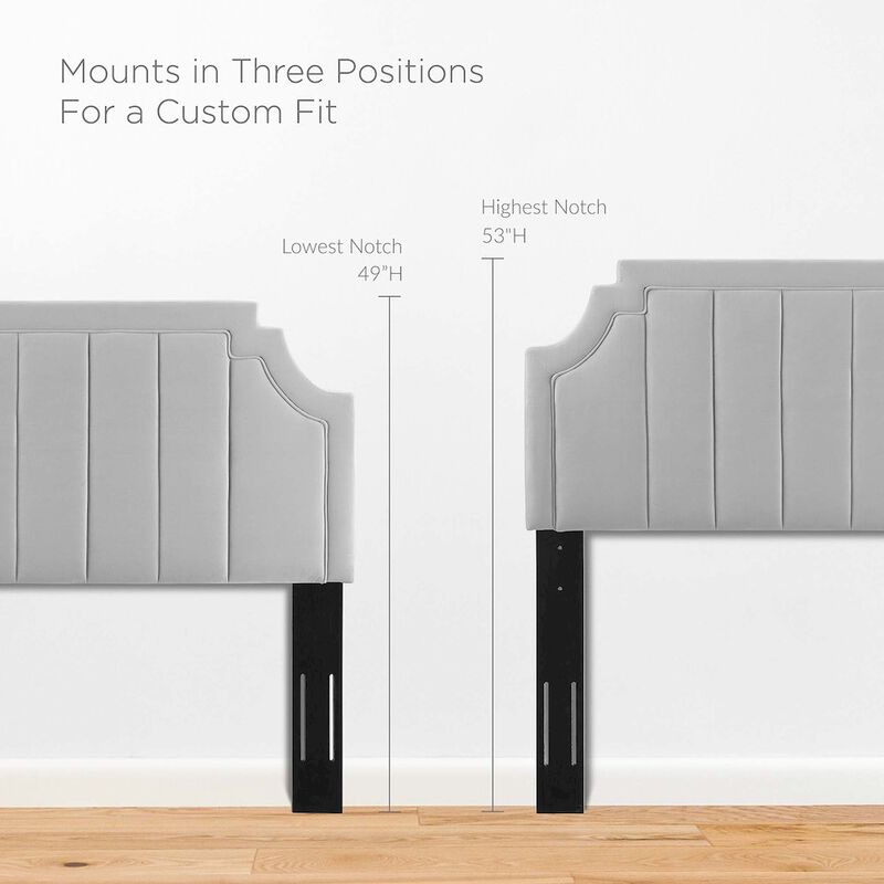 Alyona Channel Tufted Performance Velvet Full/Queen Headboard image number 4