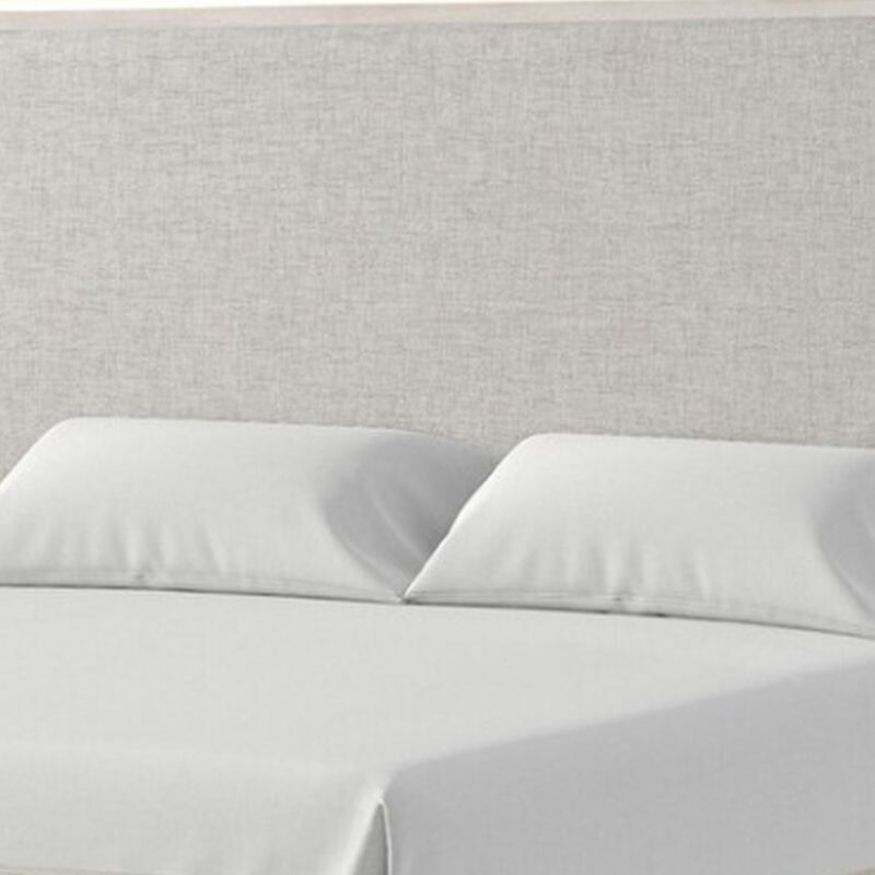 Queen Bedroom Set in Weathered Gray Wood with White & Silver Accents &ndash; 3 Piece Set with 2 Nightstands image number 4