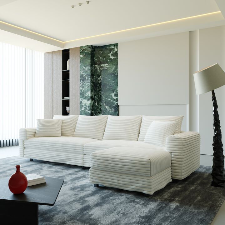 Zaklan Plush Corduroy Sofa