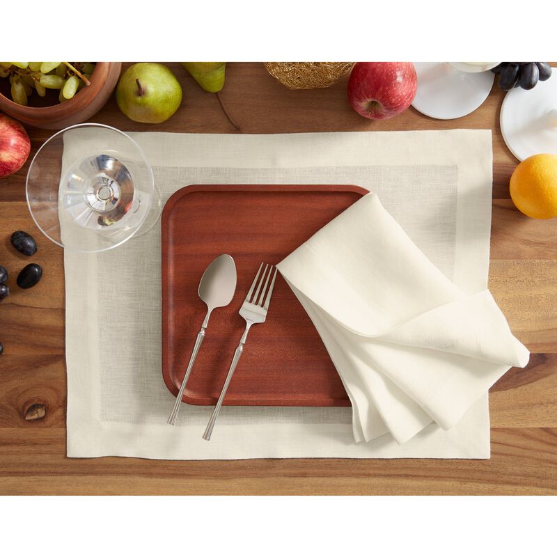 Solino Home Sonoma 100% Linen Dinner Napkins &ndash; Set of 4, 22 x 22 in, Machine Washable, Holiday and Everyday Dining