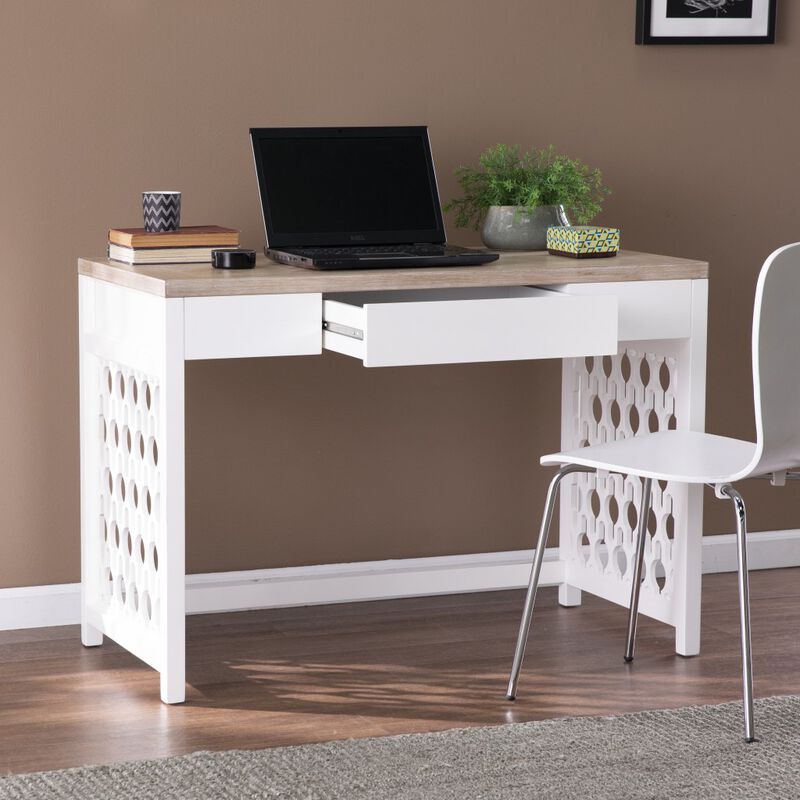 Spacious Writing Desk Featuring Three Drawers for Home Office or Study Use