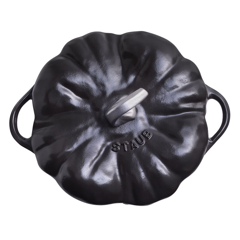 STAUB Cast Iron 3.5-qt Pumpkin Cocotte with Stainless Steel Knob