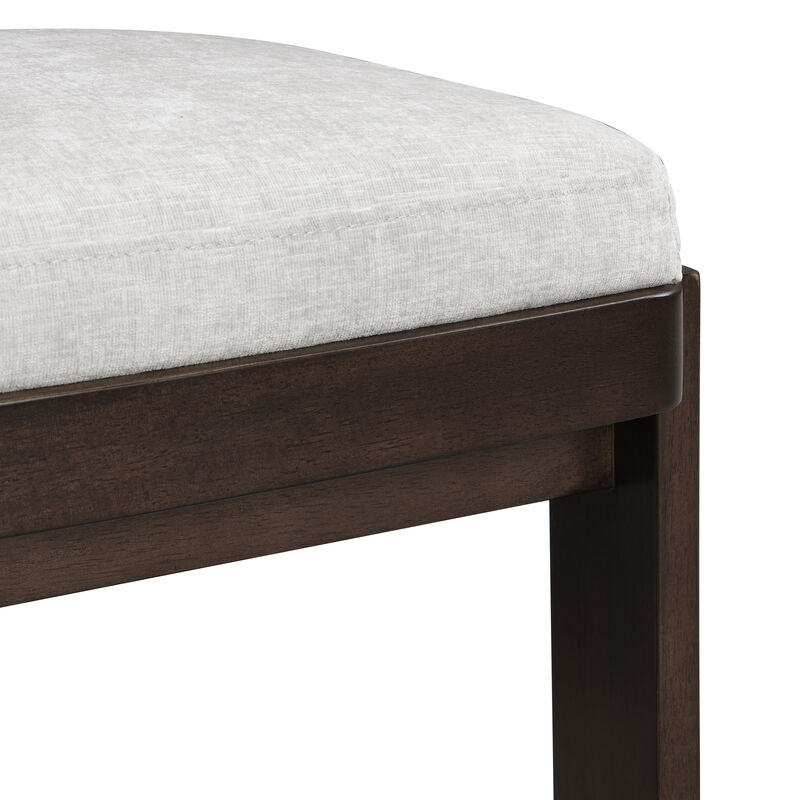 Merax Upholstered Rubber Wood Dining Chairs Set of 2