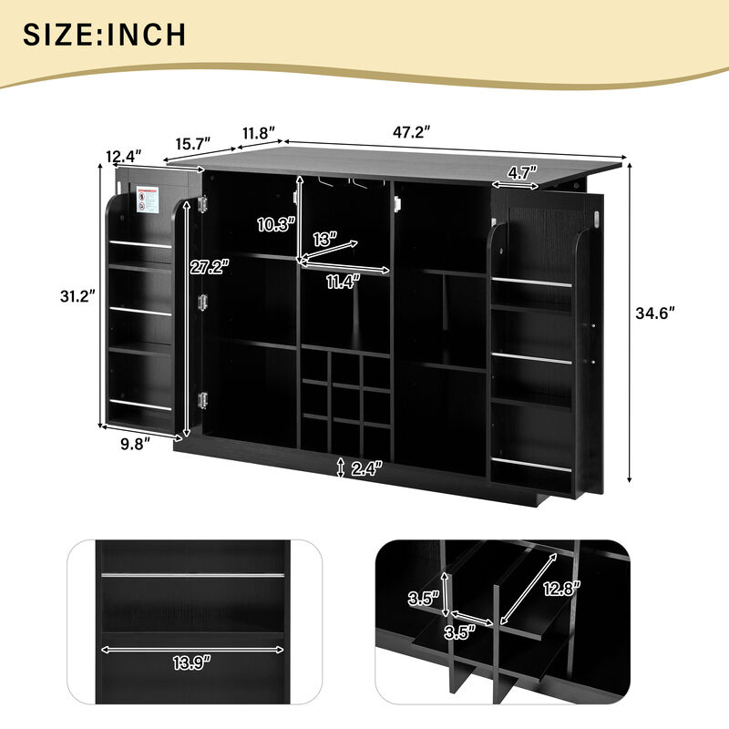 Swixwa Sideboard Buffet Cabinet image number 8