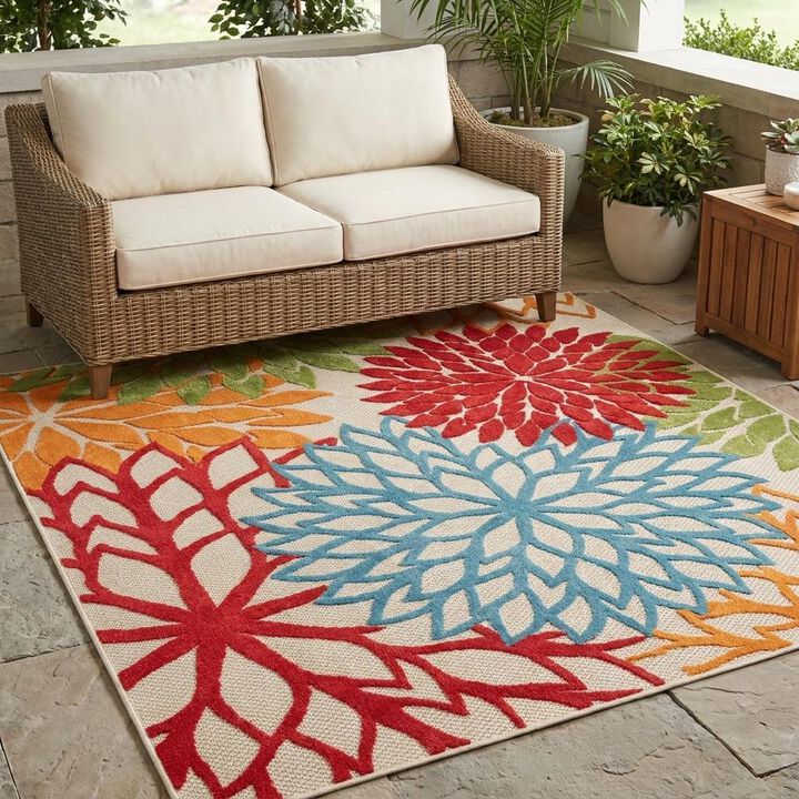 HomeRoots Indoor Outdoor Area Rug