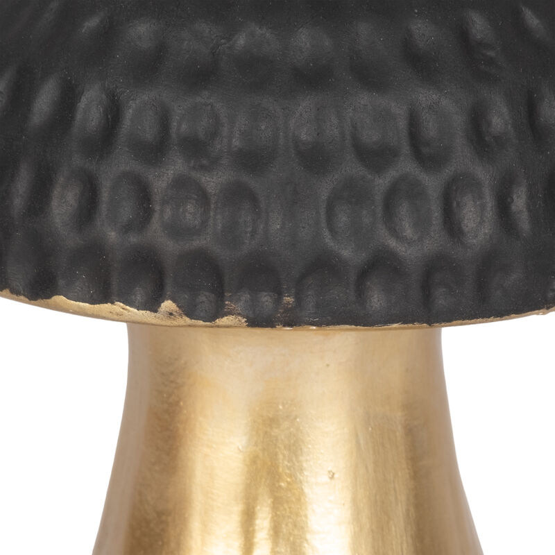 7" Hammered Top Mushroom, Black/gold image number 2